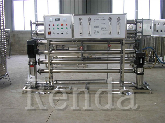 2000 LPH Pure Water RO Water Treament Systems Filtering Systems SUS304 RO Membrane Bottled Water Filter