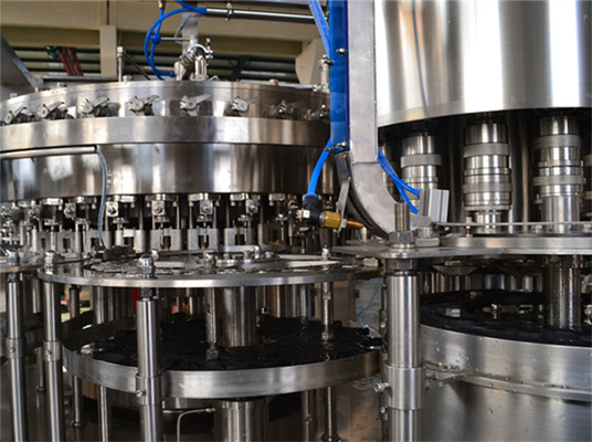 Automated Stainless Steel Carbonated Drink Filling Packaging Machine Coca Cola Soda Water